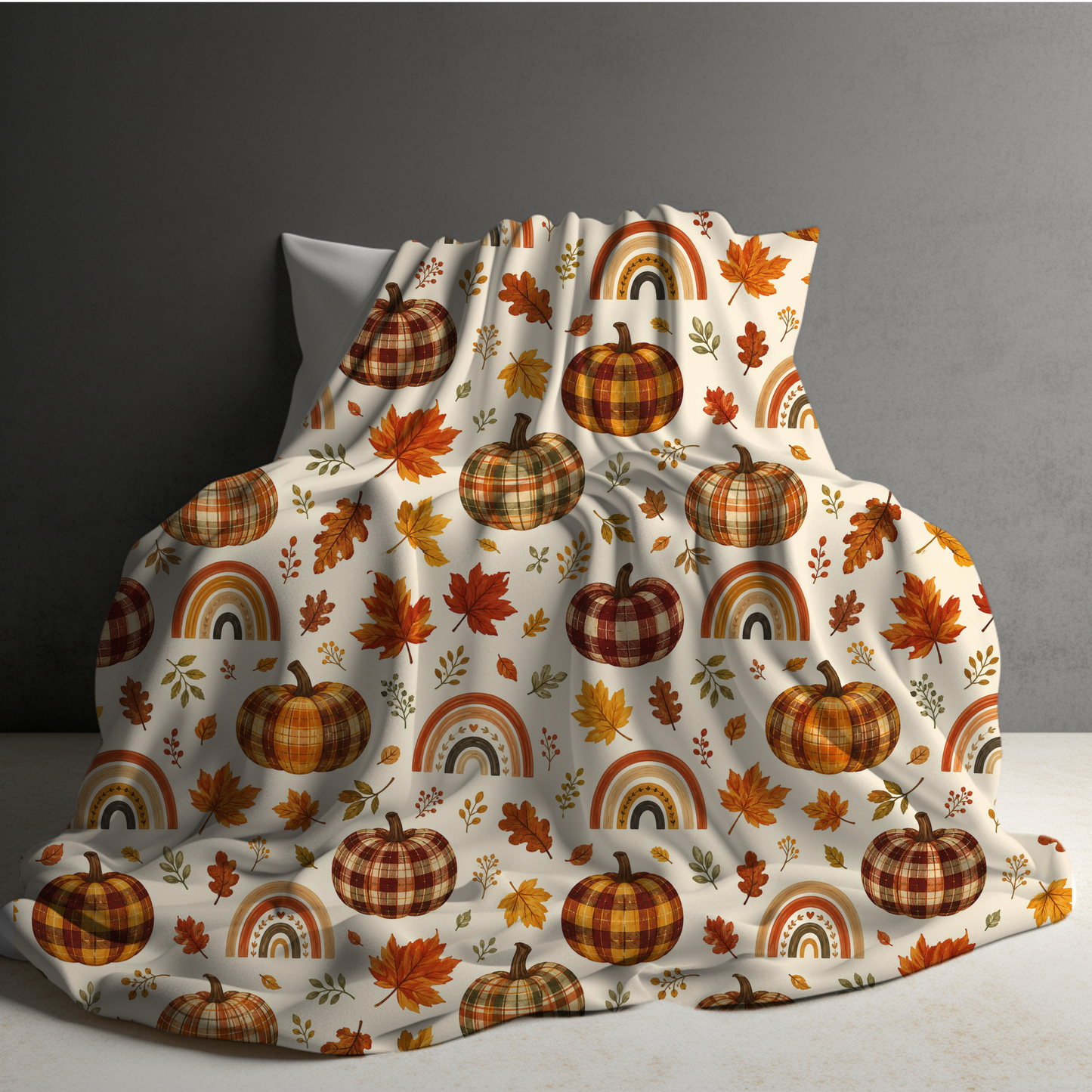 Blanket Halloween #2 - Plaid Pumpkins - PREORDER ends 7/25