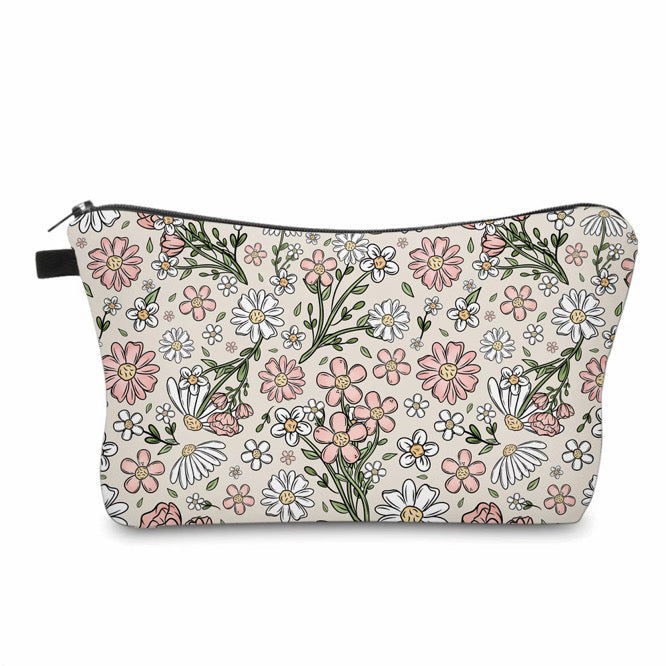 Pouch - Floral Daisy Pink