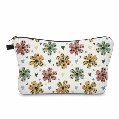 Pouch - Floral Animal Print Heart