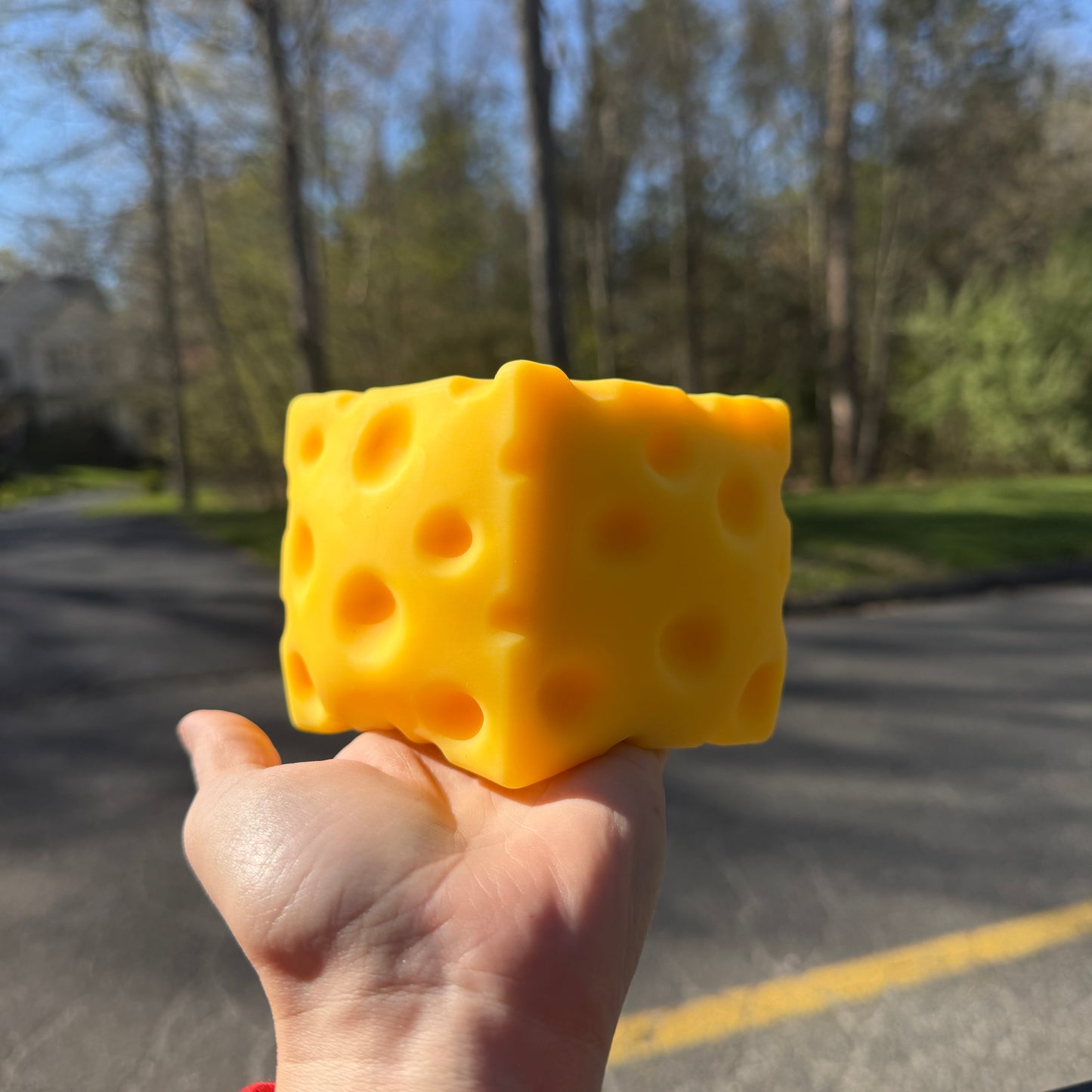 Squishy Toy - Cheese Cube, Jumbo