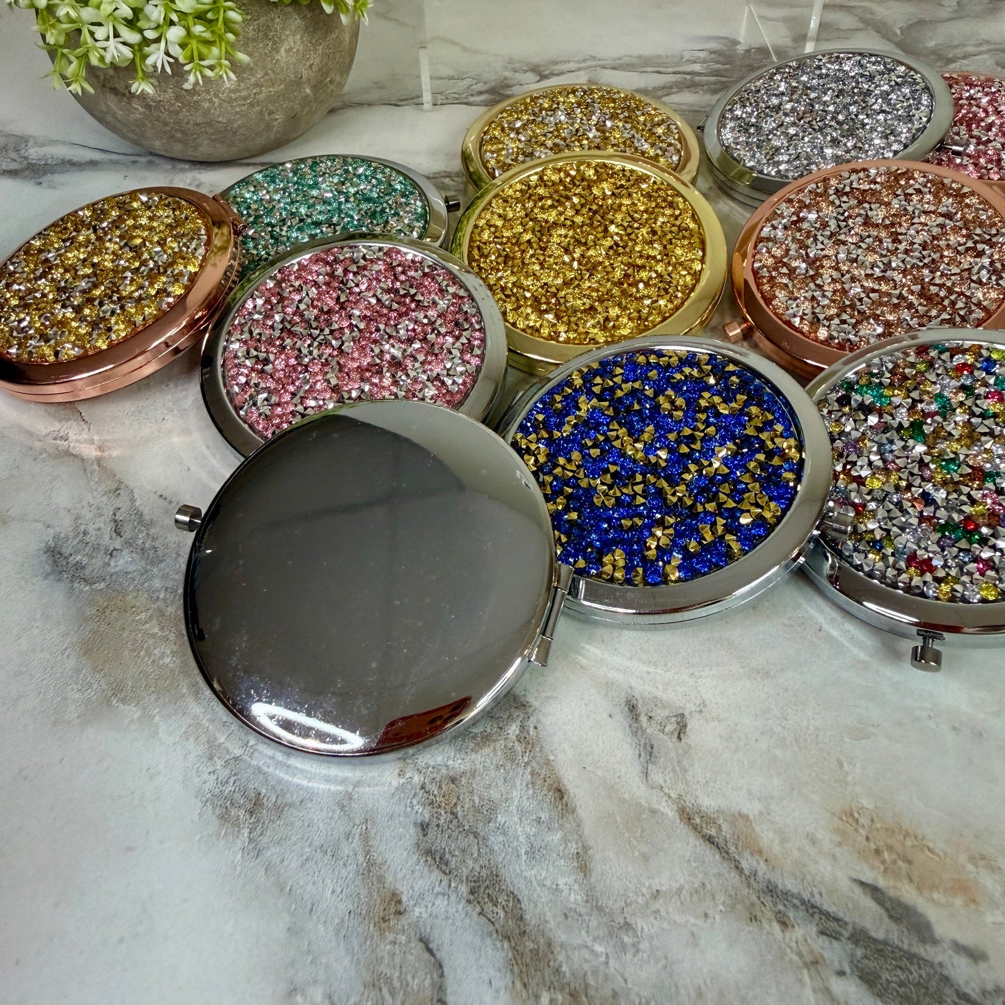 Compact Mirror - Metal Gems