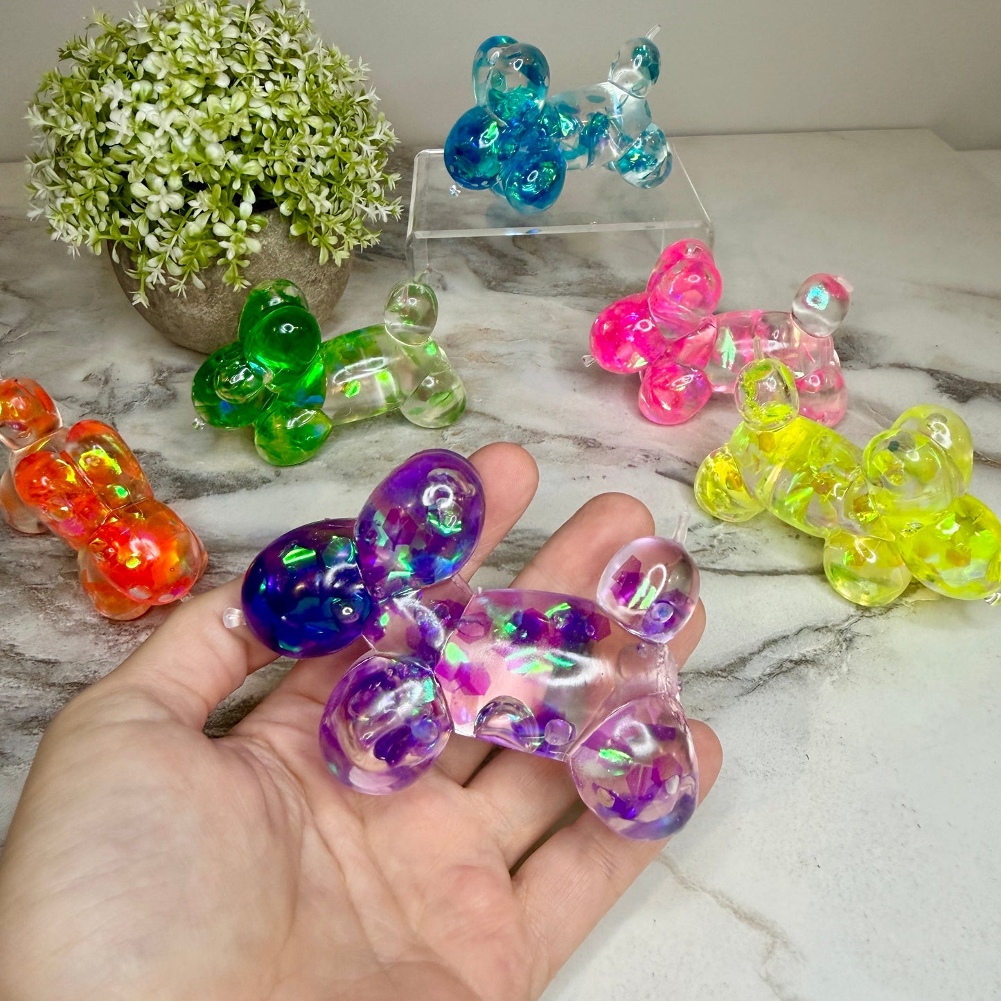 Squishy Toy - Glitter Balloon Dog
