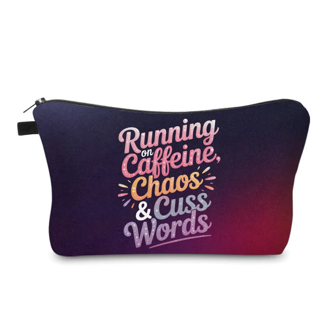 Pouch - Humor Adult, Caffeine Chaos Cuss Words