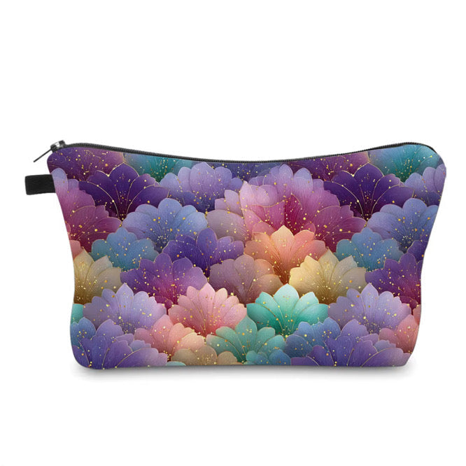 Pouch - Floral, Gold Vibrant Flower Petals