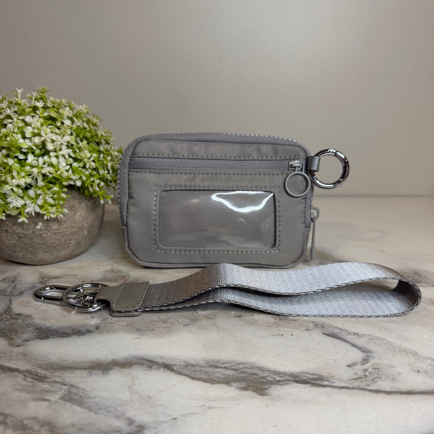 Rue - Nylon Wristlet Wallet - Grey