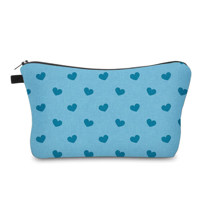 Pouch - Heart, Light Blue