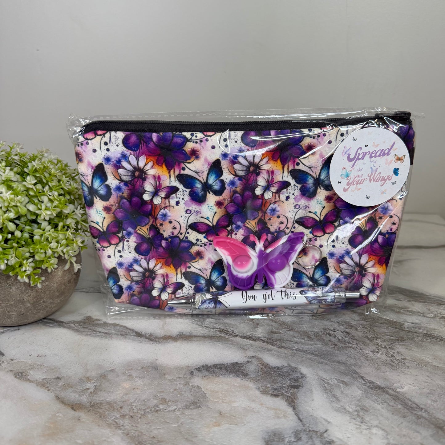 Bundled Set - Butterfly Purple Floral
