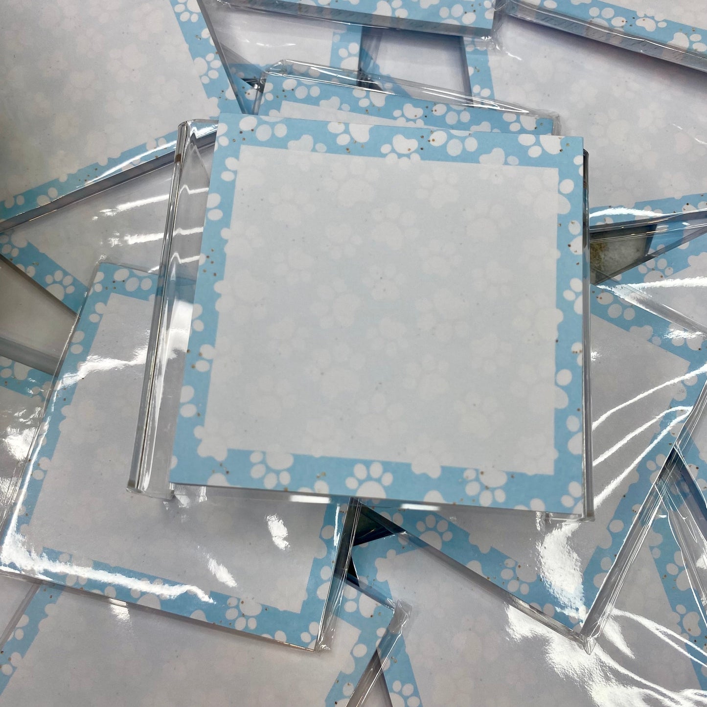The Sticky Note Collection - Blue Dog Paw Prints