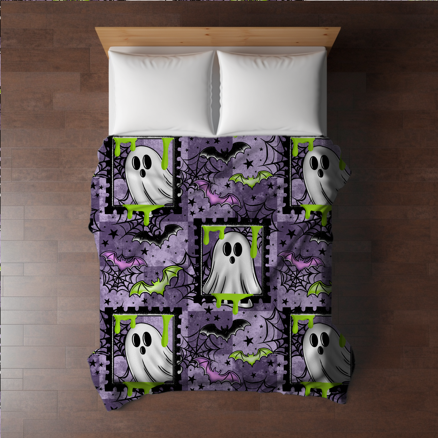Blanket Halloween #22 - Purple Frame Ghosts - PREORDER ends 7/25