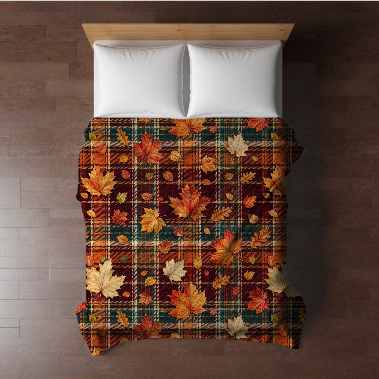 Blanket Halloween #3 - Plaid Leaves - PREORDER ends 7/25