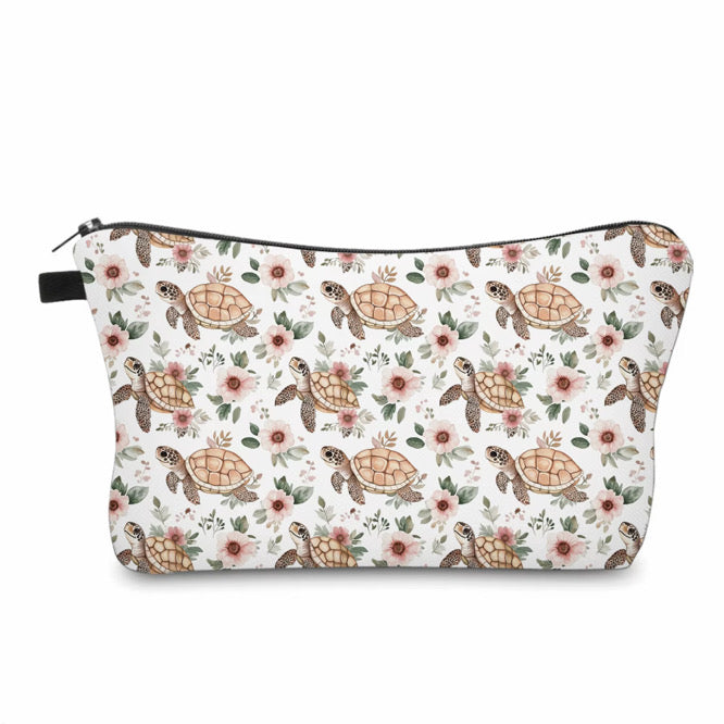 Pouch - Animal Floral Turtle
