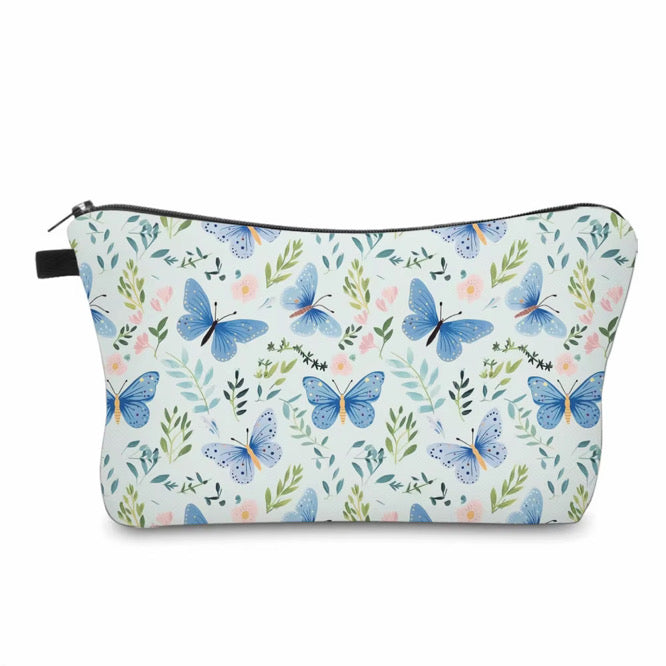Pouch - Butterfly Floral Blue Green