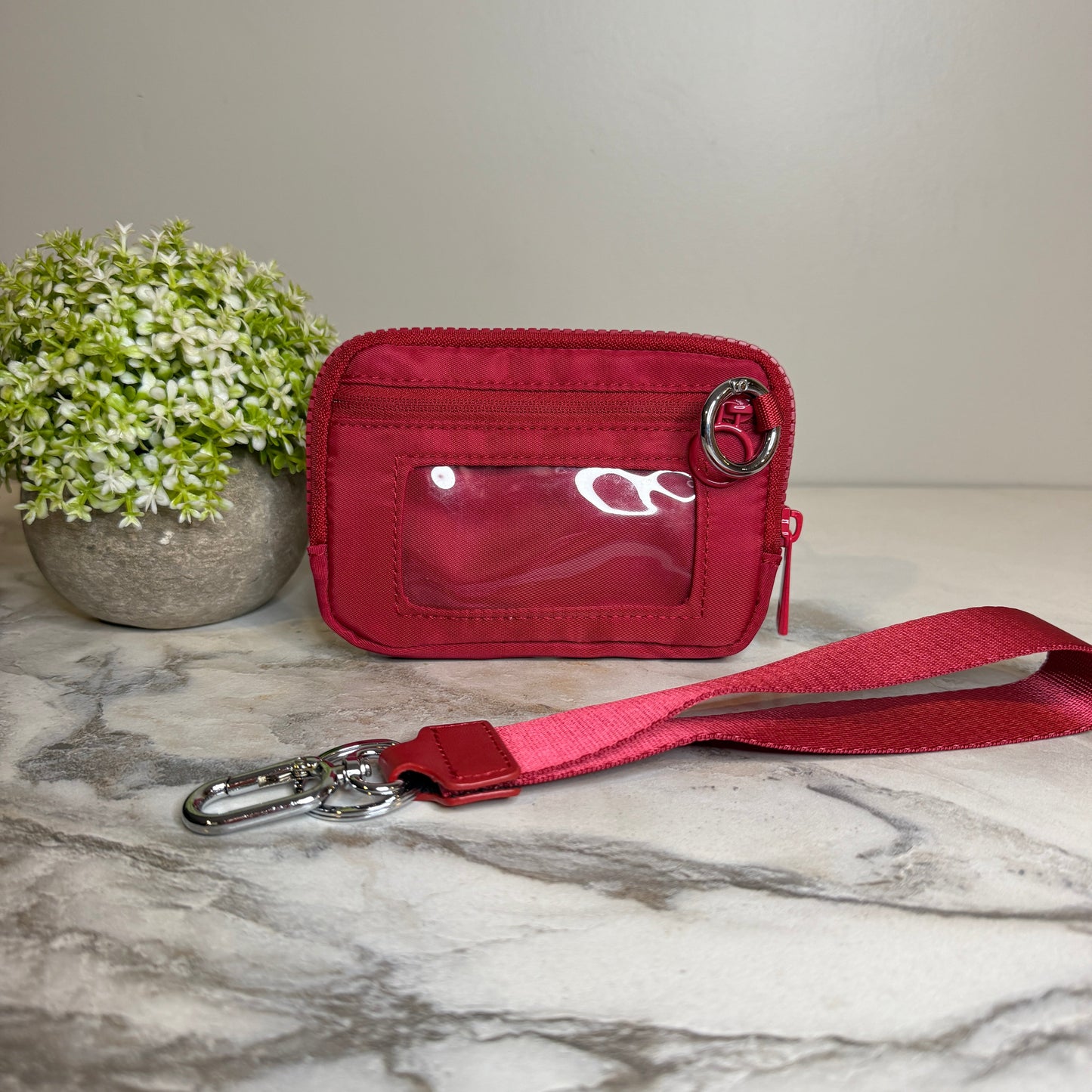 Rue - Nylon Wristlet Wallet - Burgundy