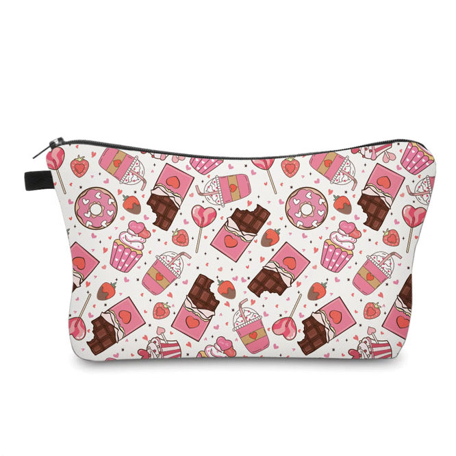Pouch - Food, Chocolate Donut Cupcake Frappe