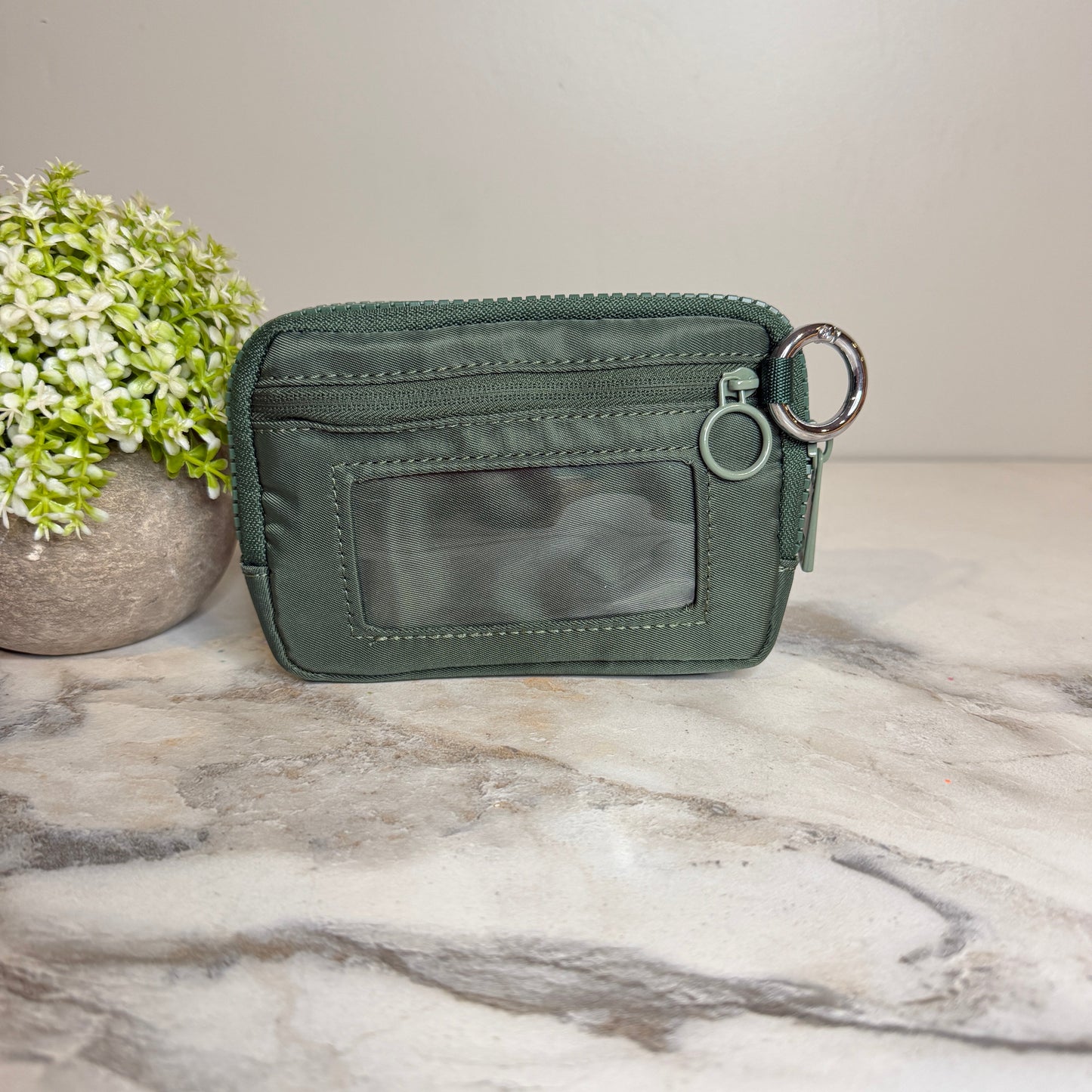 Rue - Nylon Wristlet Wallet - Olive Green