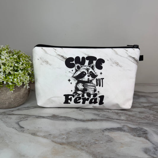 Pouch - Animal, Cute But Feral Raccoon