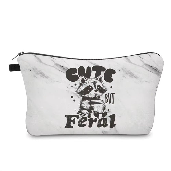 Pouch - Animal, Cute But Feral Raccoon