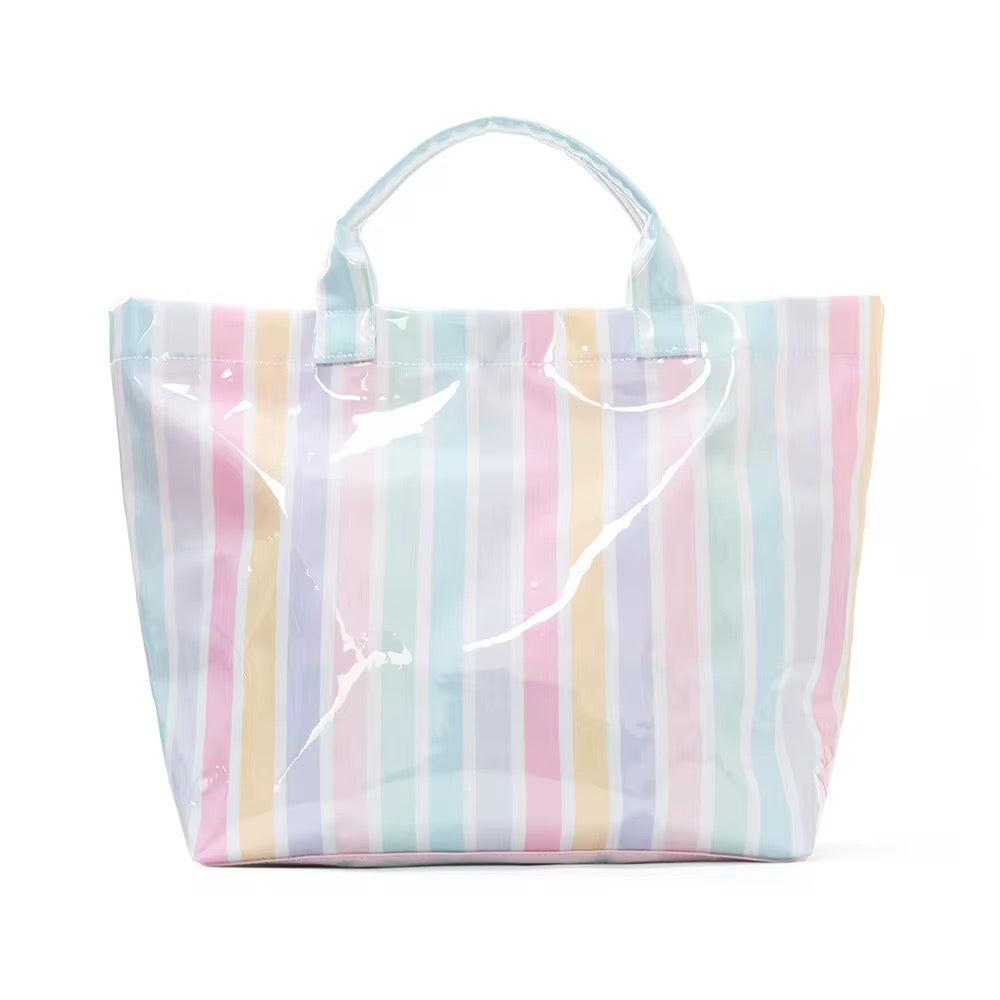 April Vinyl Tote Bag - Stripes