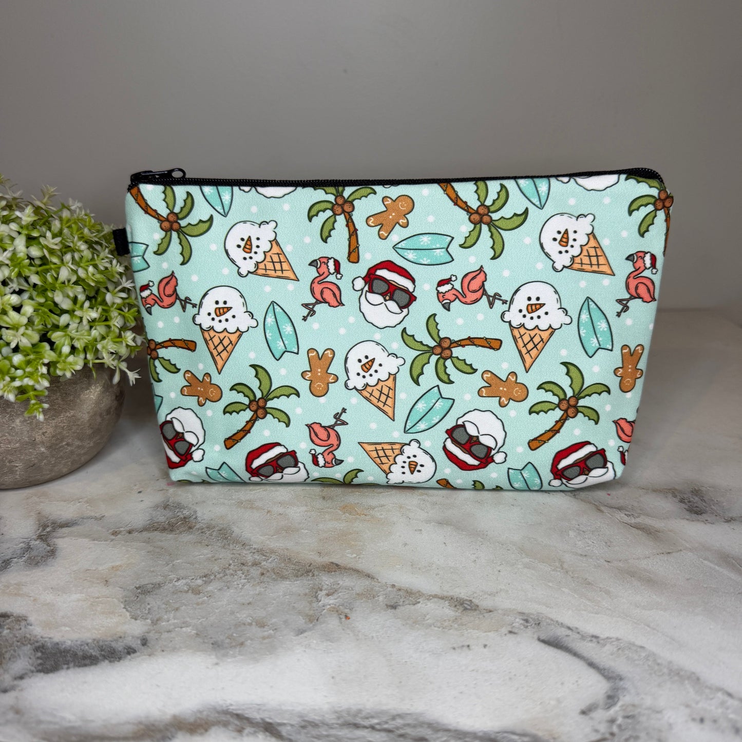 Pouch - Christmas Winter - Summer Ice Cream Snowman