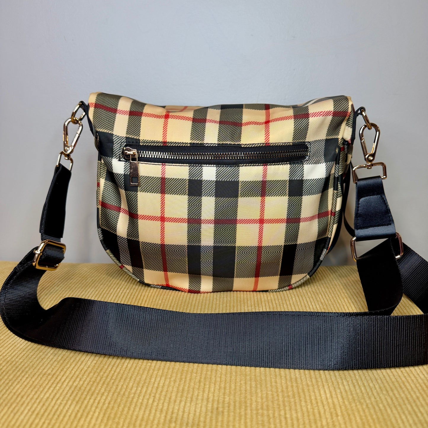 The Roni Nylon Crossbody - Famous Plaid - PREORDER