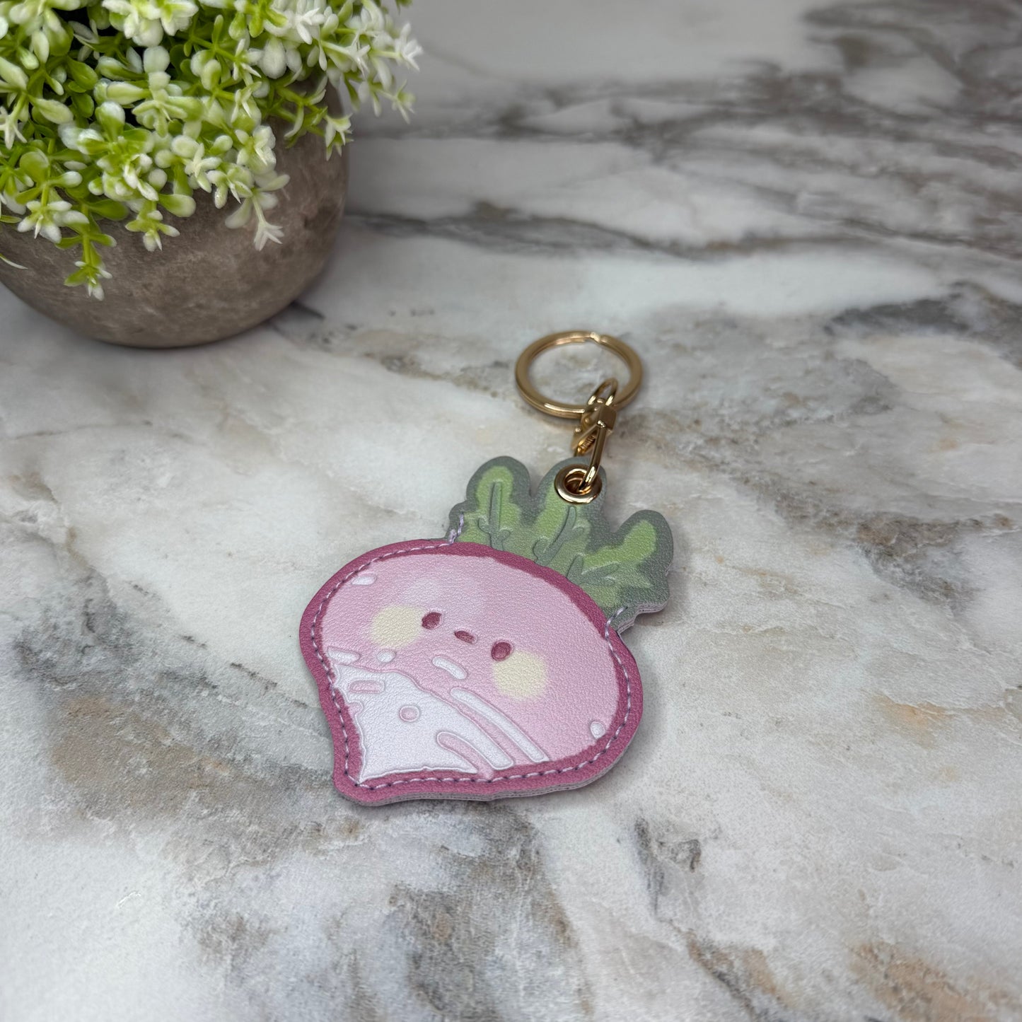 Keychain - Faux Leather Fruit
