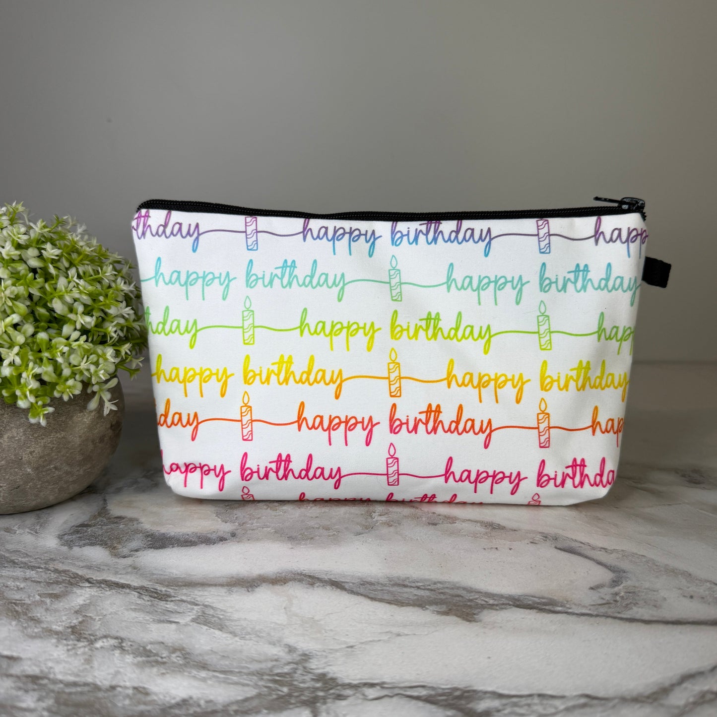 Pouch - Happy Birthday Rainbow