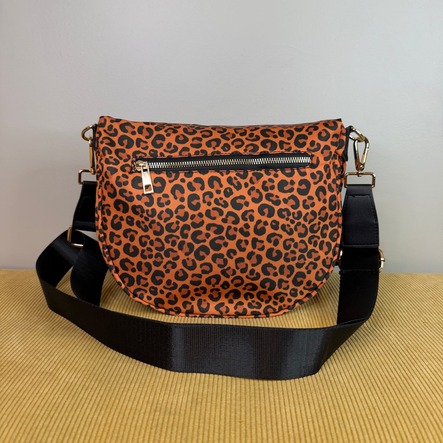 The Roni Nylon Crossbody - Caramel Animal