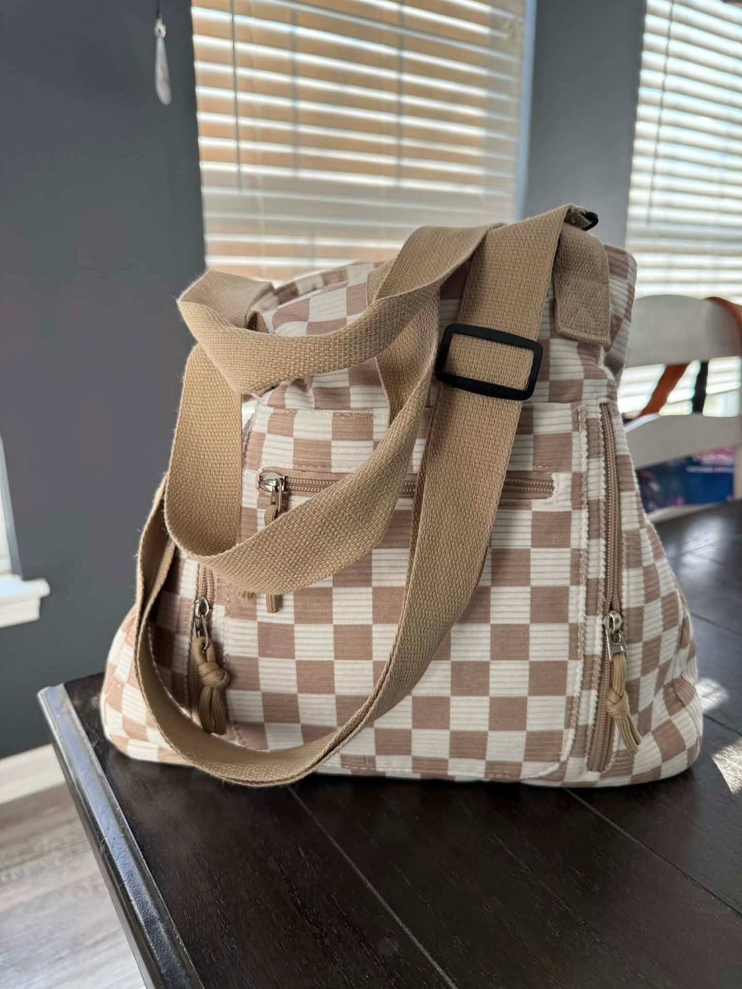 Caitlin Handbag - Corduroy Checker