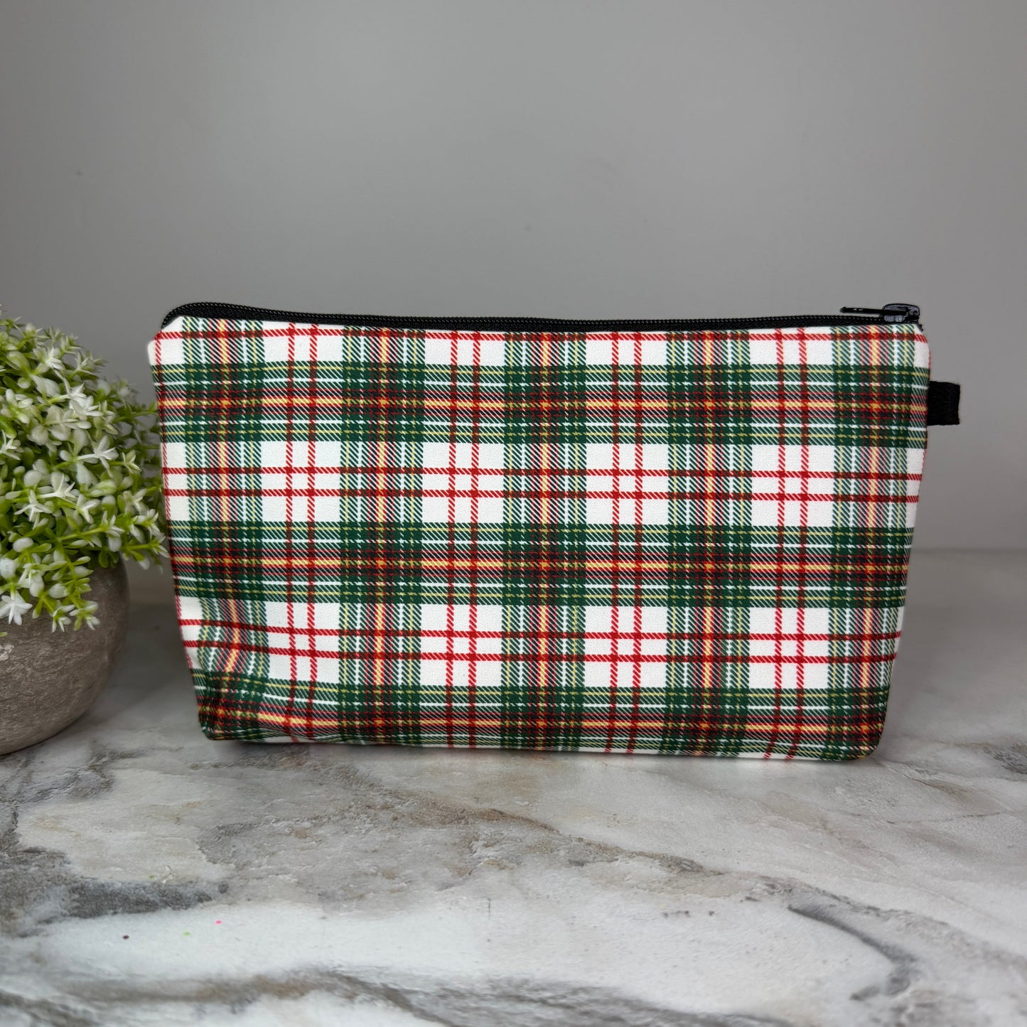 Pouch - Plaid Red Green