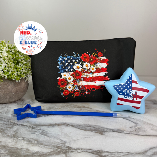 Bundled Set - America Floral Flag