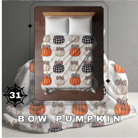 Blanket Halloween #31 - Bow Pumpkin - PREORDER ends 7/25