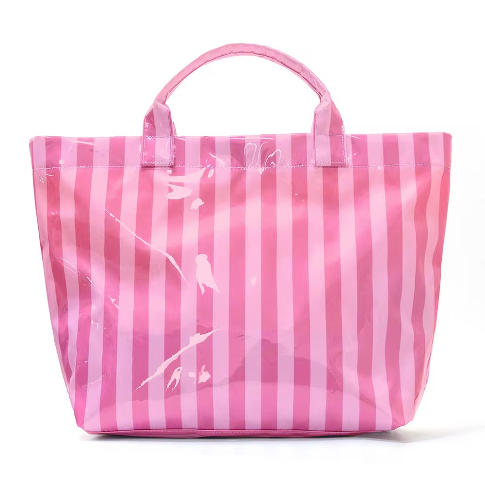 April Vinyl Tote Bag - Stripes