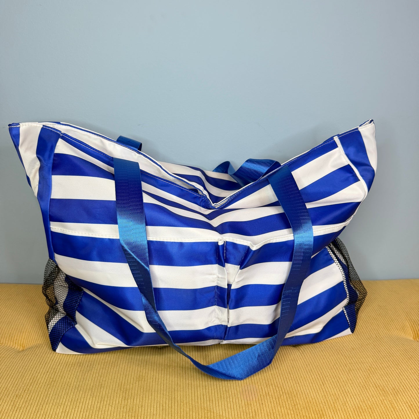 Tote Bag - Summer Stripes - Medium Blue