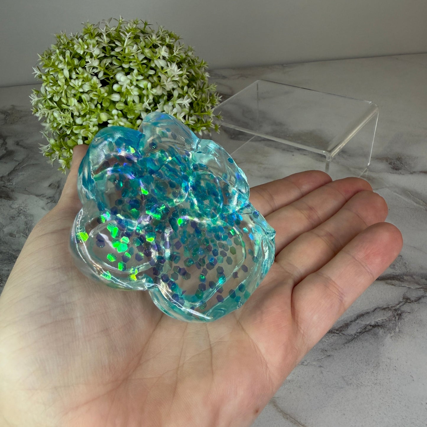 Squishy Toy - Paw Print, Glitter