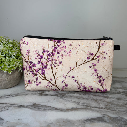 Pouch - Floral Purple Lavender Cherry Blossom
