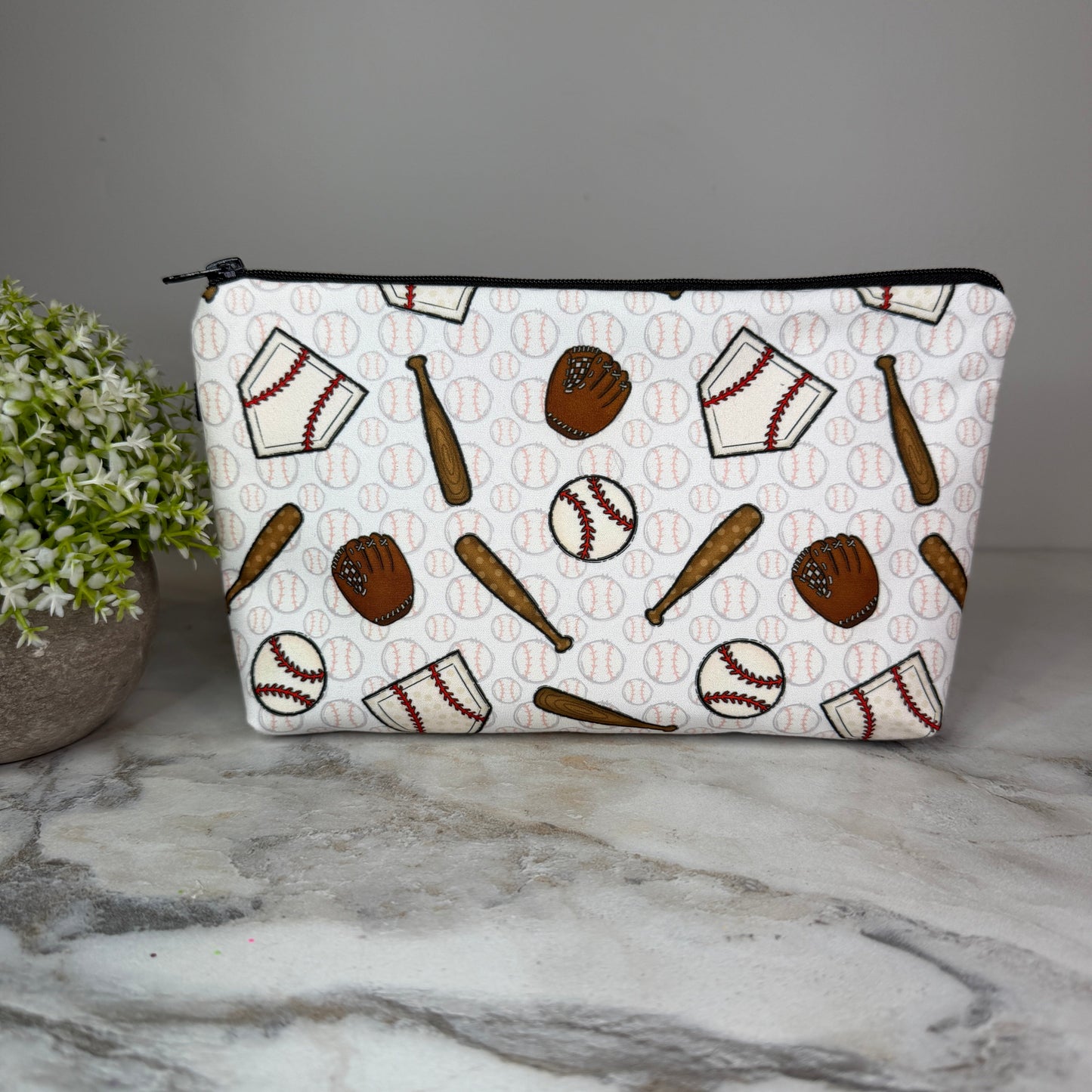 Pouch - Baseball on White