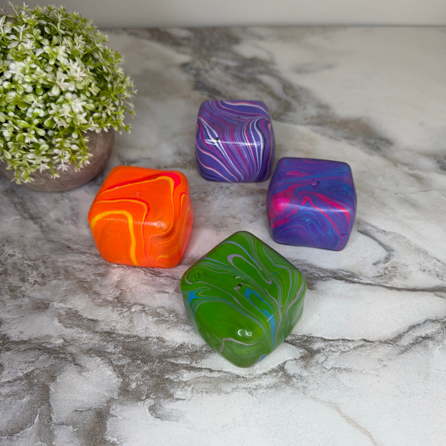 Squishy Toy - Marble Cube