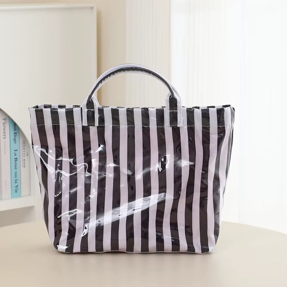 April Vinyl Tote Bag - Stripes