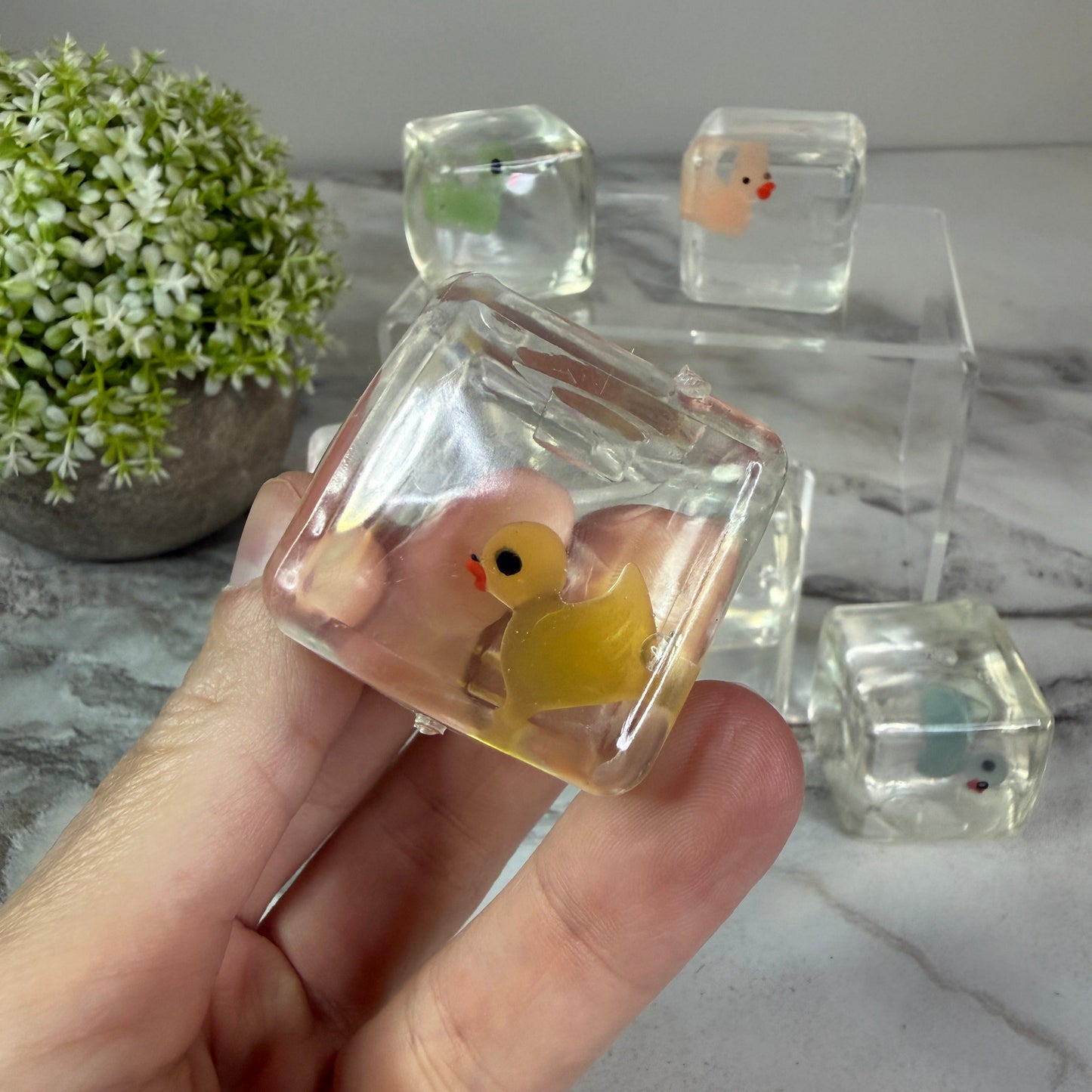 Squishy Toy - Ice Cube Glow In The Dark Duck