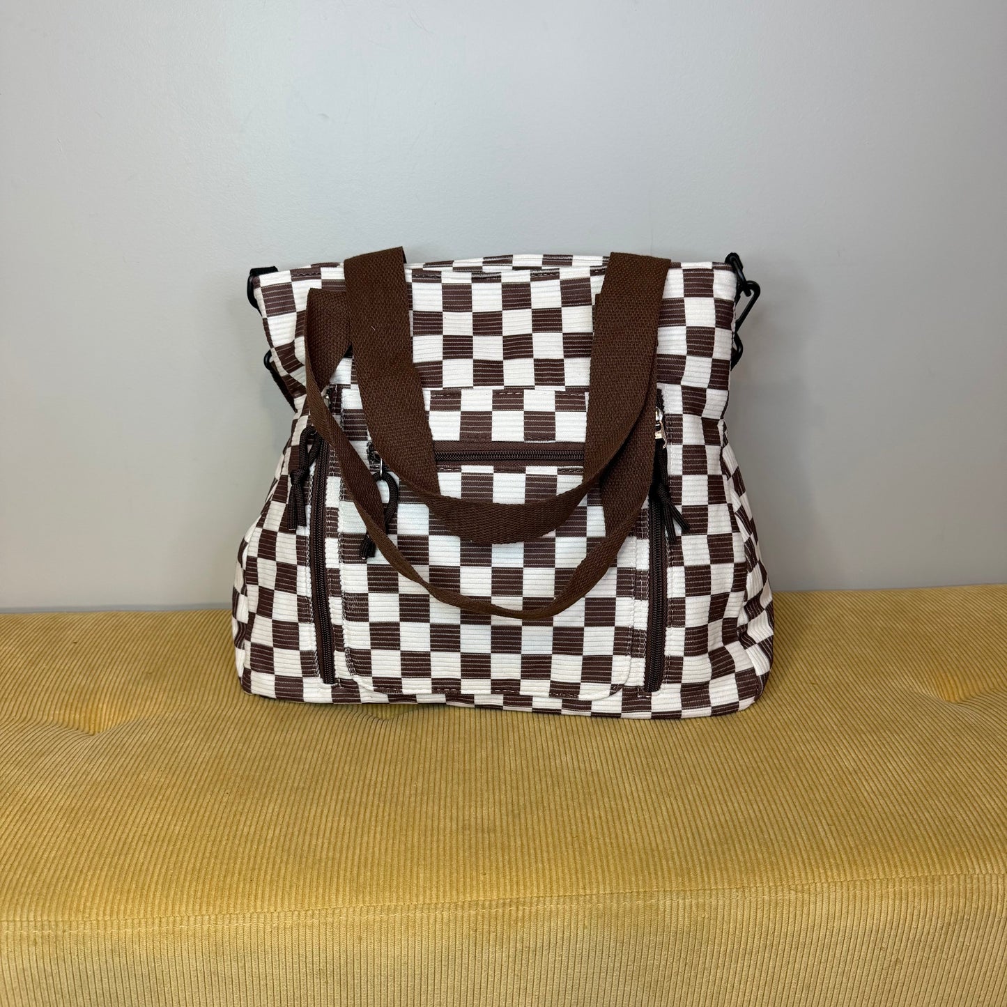 Caitlin Handbag - Corduroy Checker