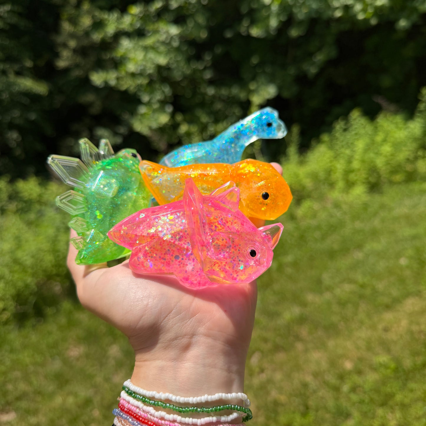Squishy Toy - Glitter Dinosaur