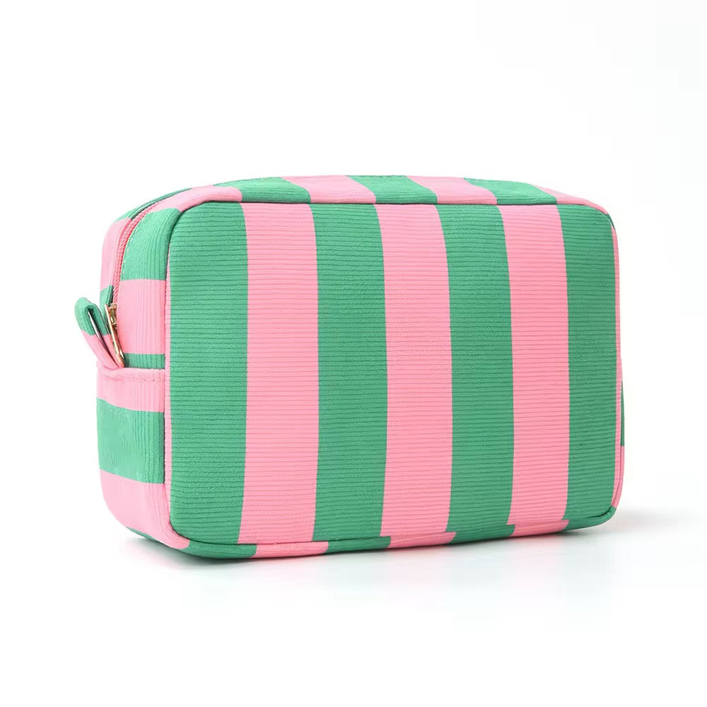 Canvas Stripe Travel Pouch