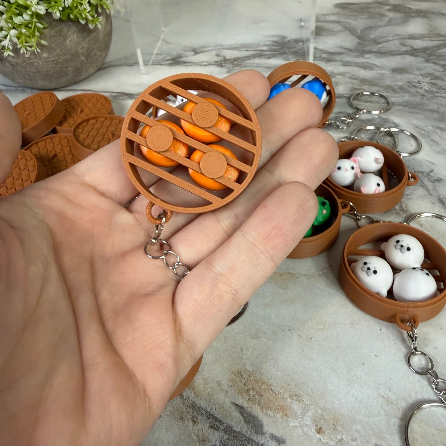 Keychain Figurine - Animal Dumpling Trio