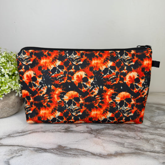 Pouch - Skull Orange Tie Dye