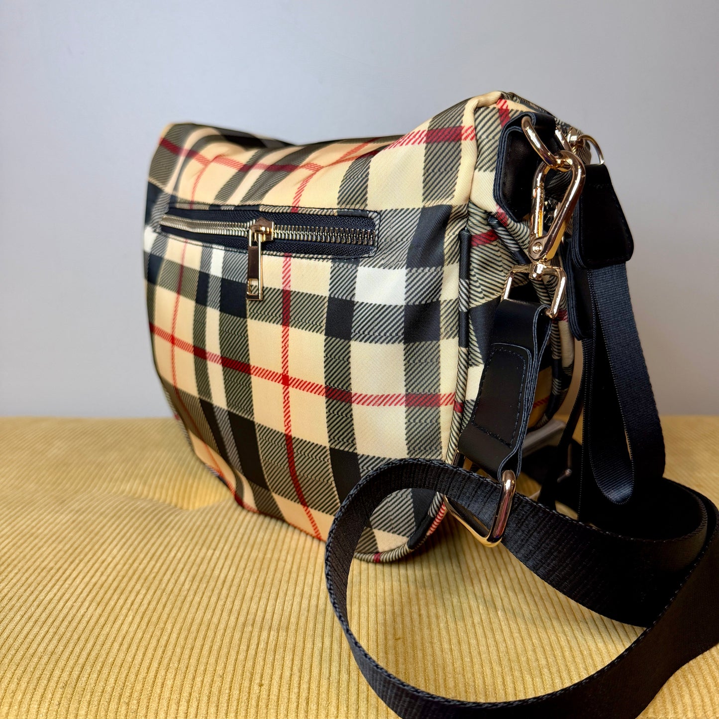 The Roni Nylon Crossbody - Famous Plaid - PREORDER