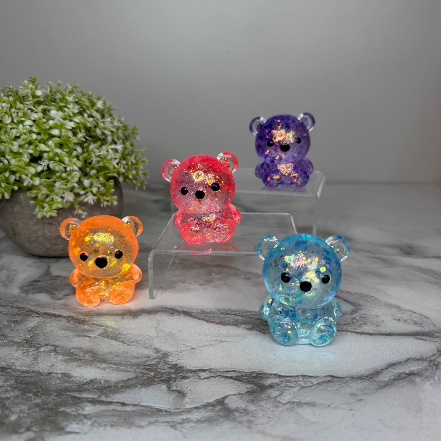 Squishy Toy - Small Gummy Bear, Glitter