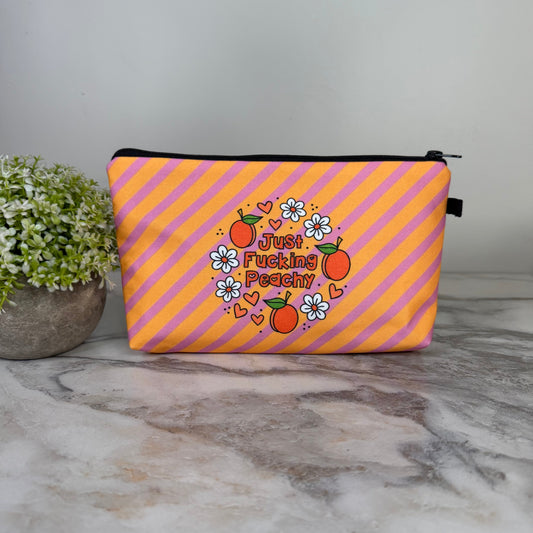 Pouch - Humor Adult, Just Fucking Peachy