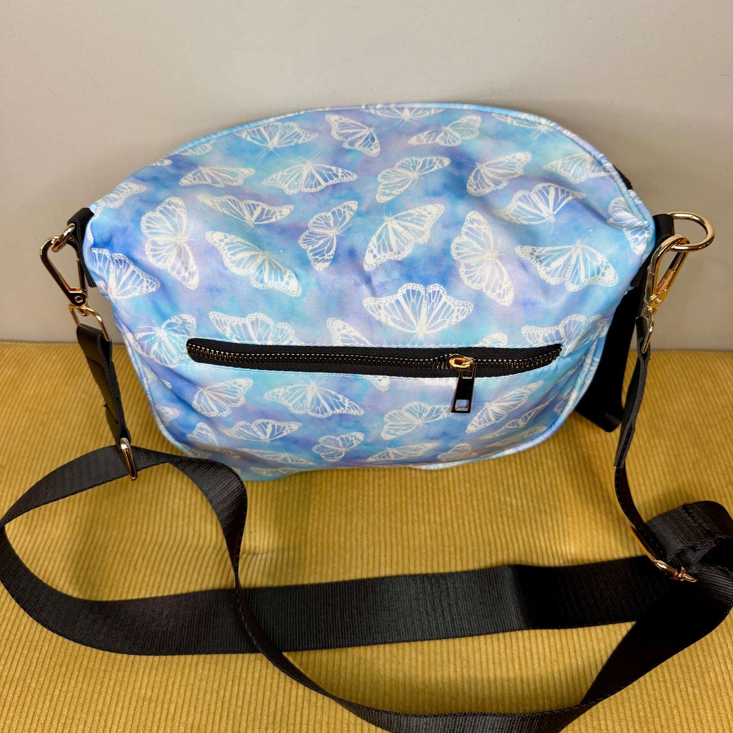 The Roni Nylon Crossbody - Butterfly Blue Purple