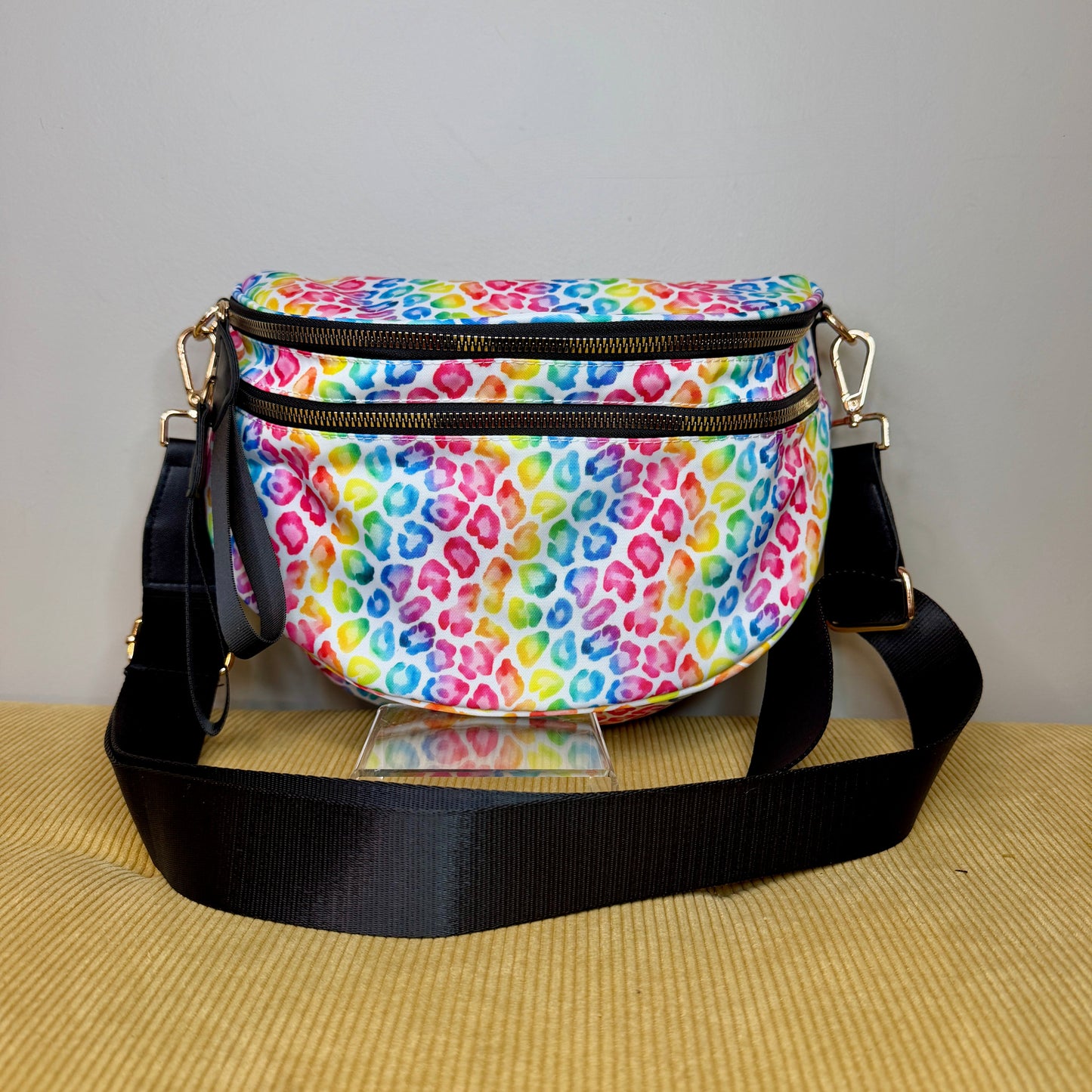 The Roni Nylon Crossbody - Lighter Rainbow Animal