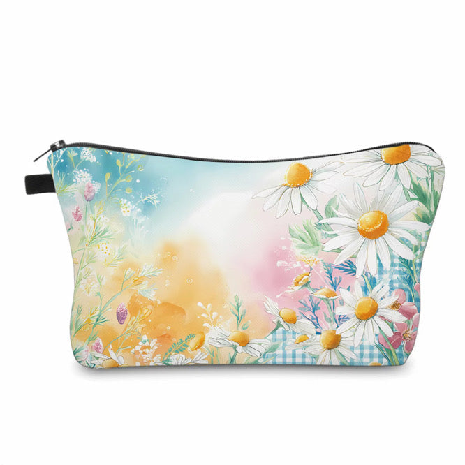 Pouch - Floral Ombré Gingham Daisy